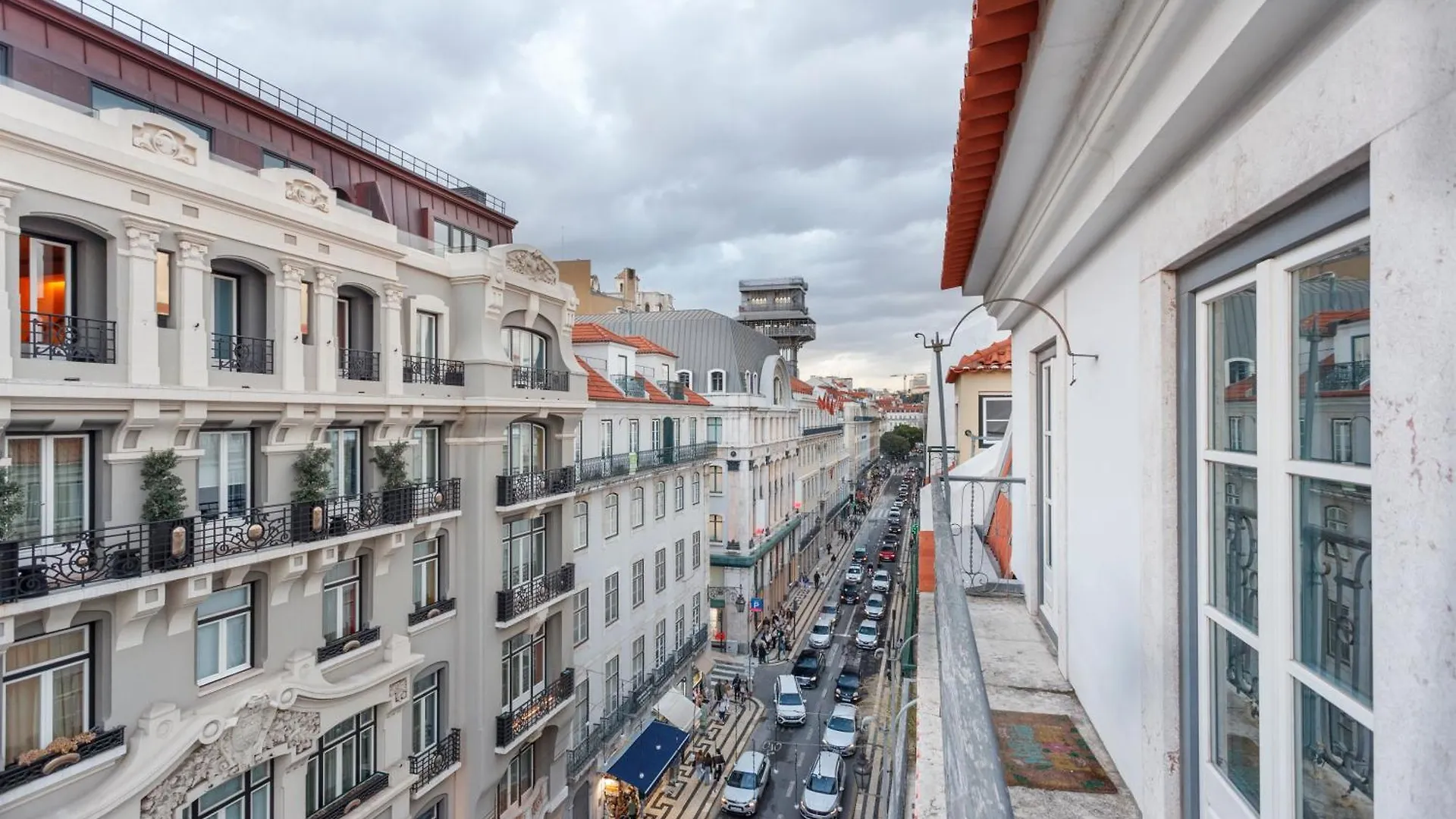 Apartment With Balcony In A Street In The Historic Center Of Downtown Lisbon Portugal
